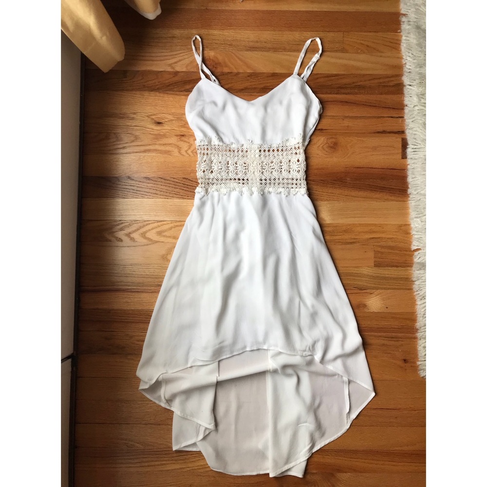 Tobi High Low White Dress